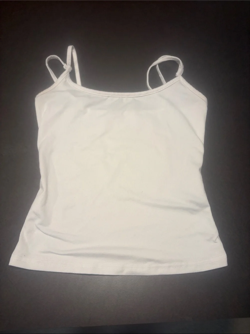 SHEIN White Camisole with Black Shorts Matching Set